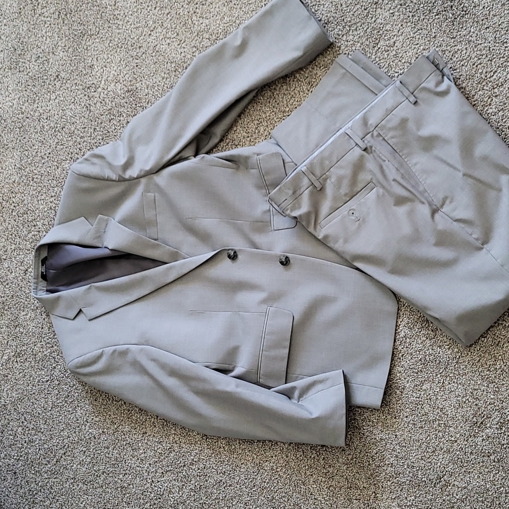 Haggar gray suit set